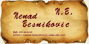 Nenad Besniković vizit kartica